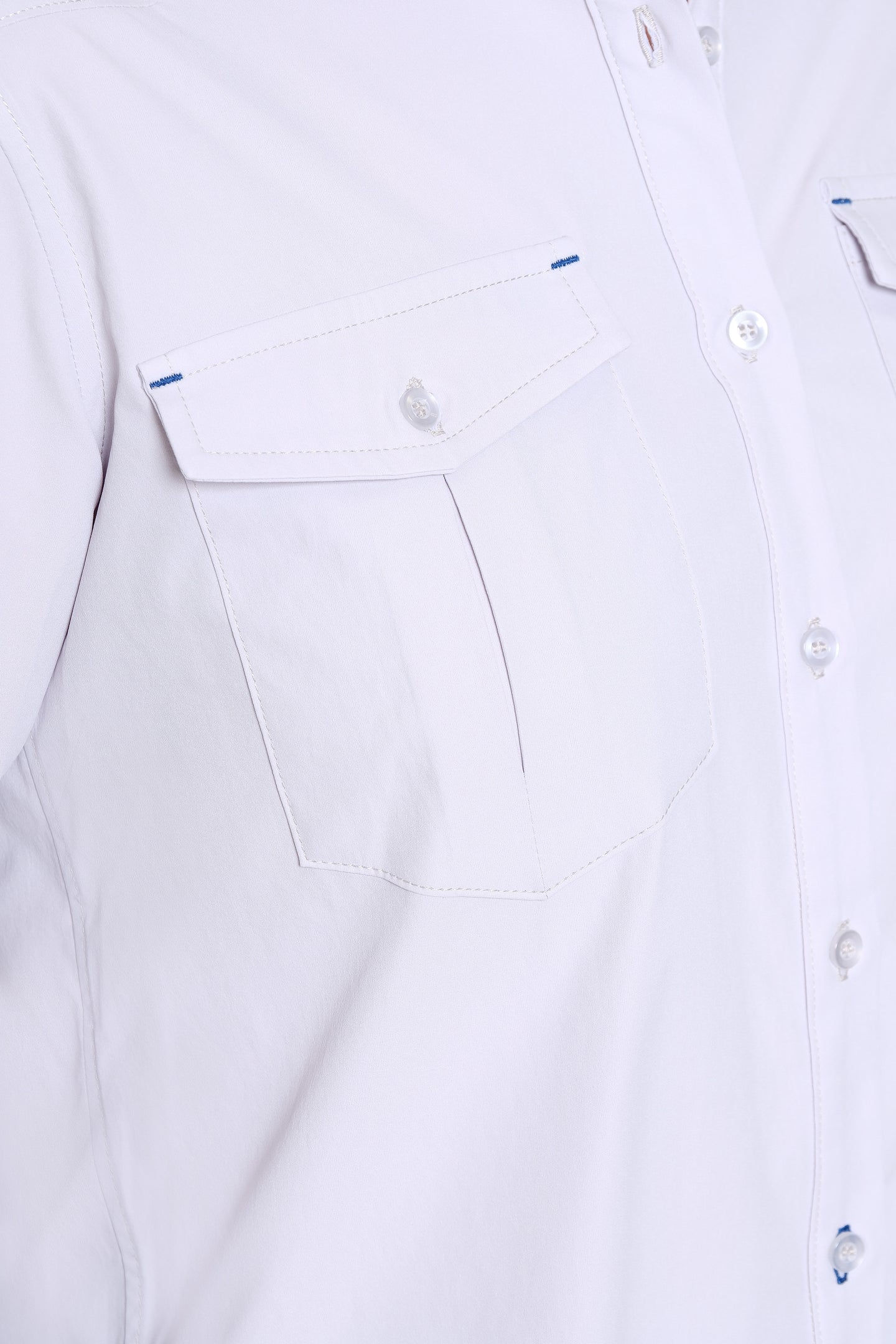 Cloud/Blue Button Down Pocket