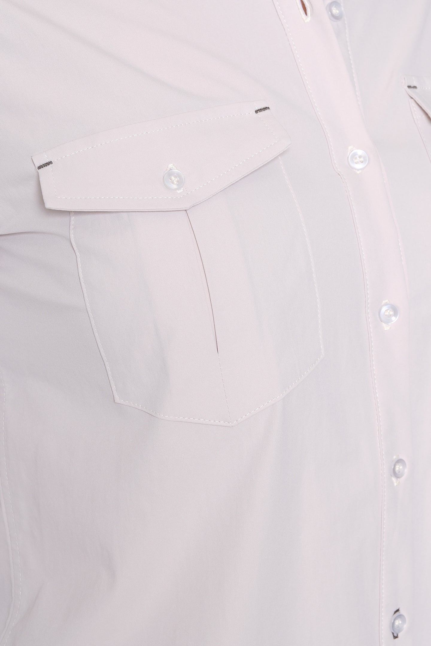 Sand/Green Button Down Pocket