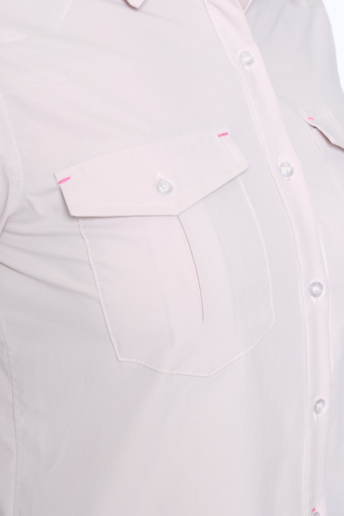 Sand/Pink Button Down Pocket