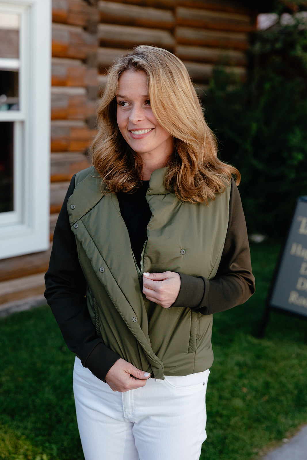 Olive Green Jacket Inner Zipper
